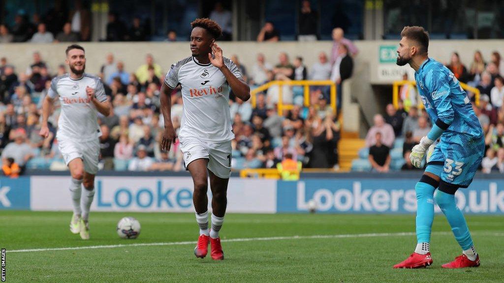 Swansea City striker Jamal Lowe