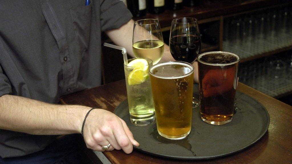 A tray of drinks