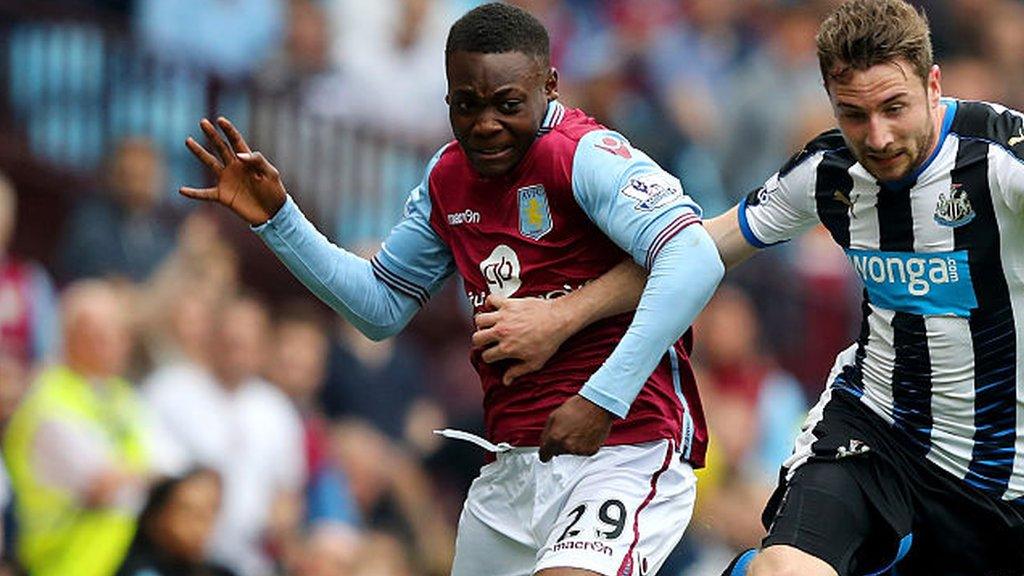 Rushian Hepburn-Murphy's Villa Park debut came as a late substitute for Scott Sinclair in last season's final home Premier League game against Newcastle United