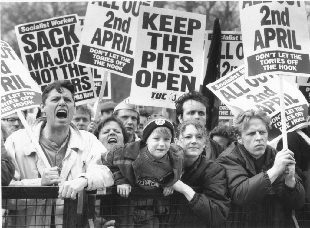 Protesters at rally against pit closures