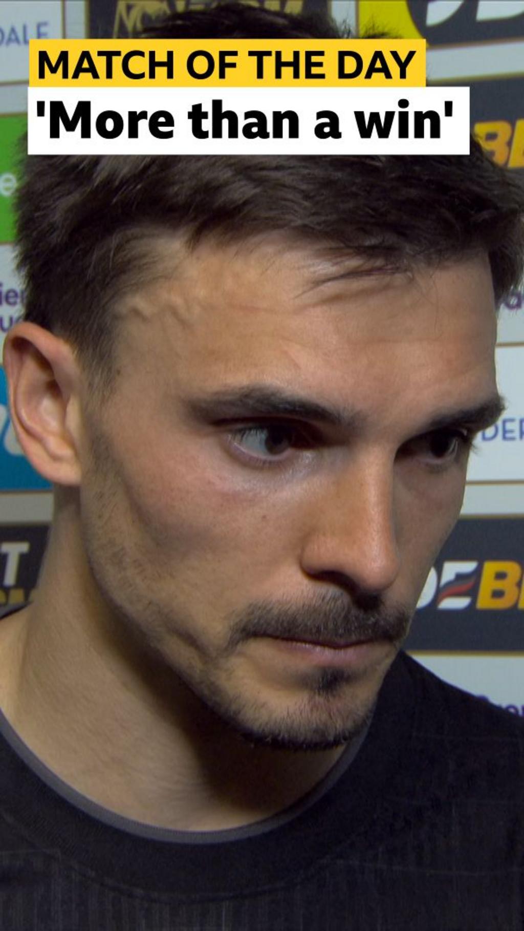 Premier League: Joao Palhinha reacts to Tottenham Hotspur's victory at Wolverhampton Wanderers - BBC