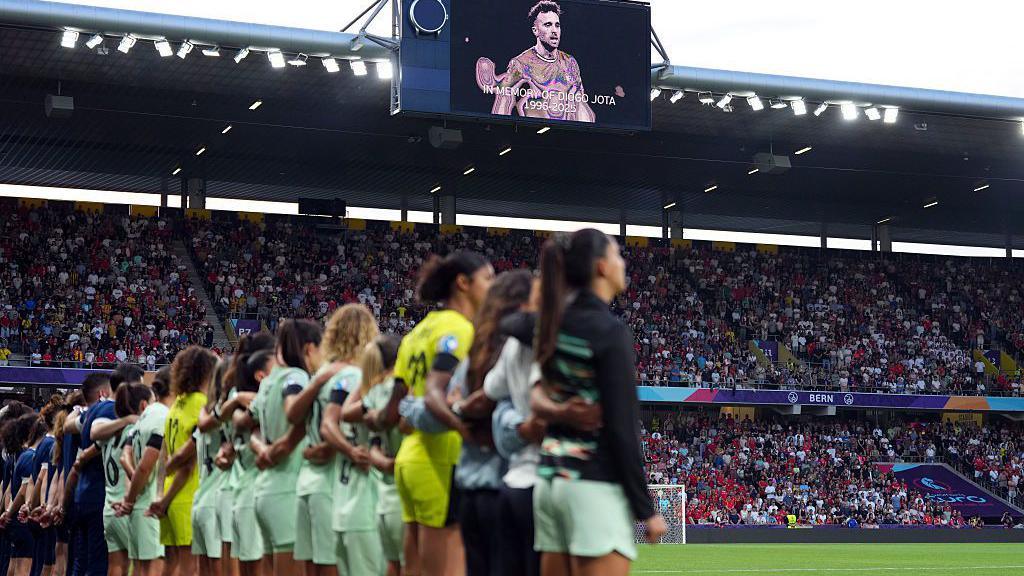 Spain begin Euro 2025 campaign by thrashing Portugal 3 Minute's silence as players and fans pay tribute to Diogo Jota