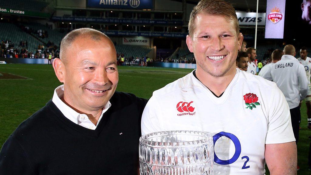 Eddie Jones and Dylan Hartley