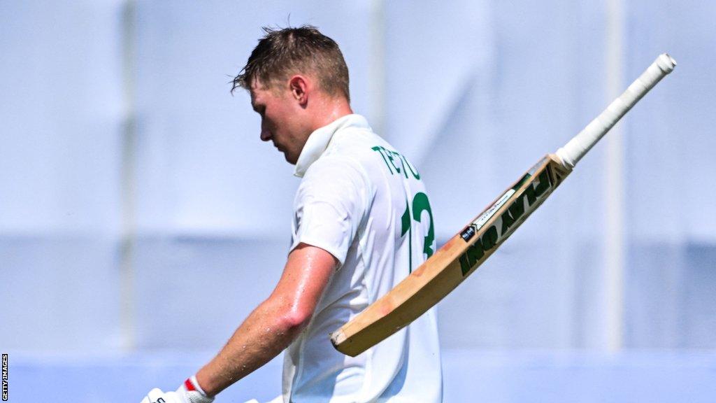 Ireland's Harry Tector looks dejected as he walks off the field