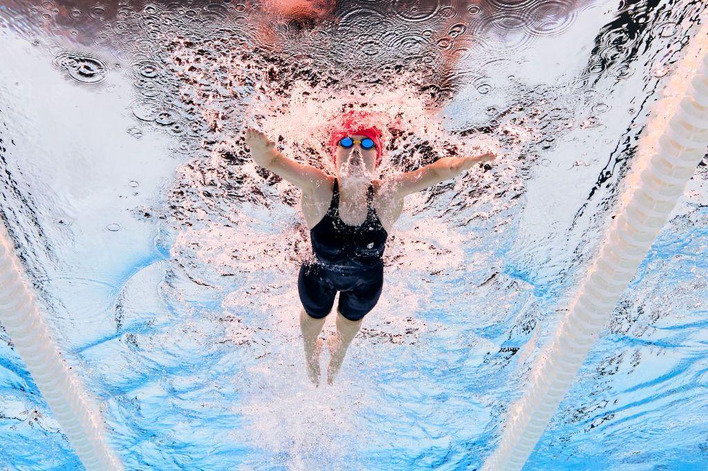 Iona Winnifrith in the pool at the Paralympics