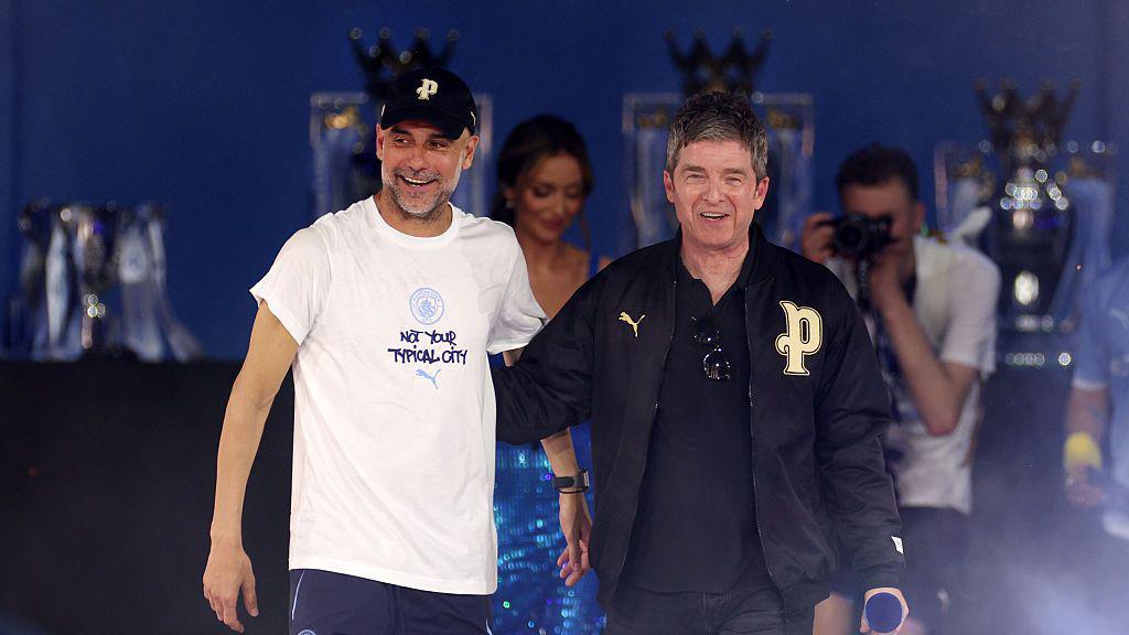 Pep Guardiola and Noel Gallagher