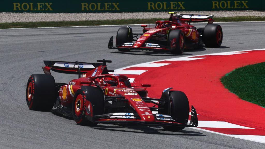 Ferrari's Charles Leclerc and Carlos Sainz