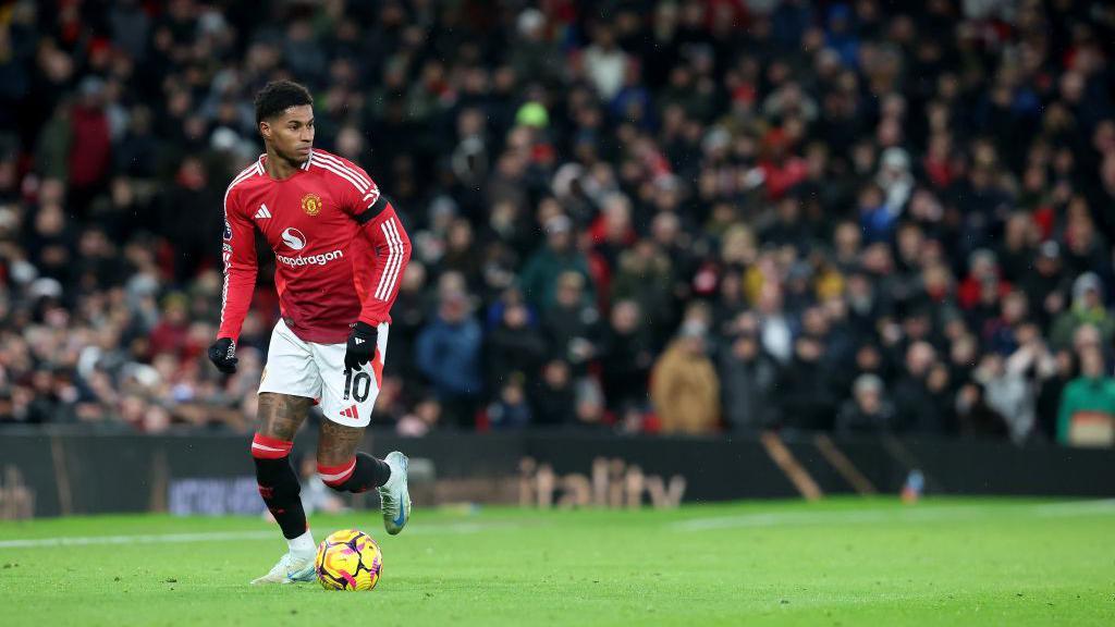 Rashford in action for United