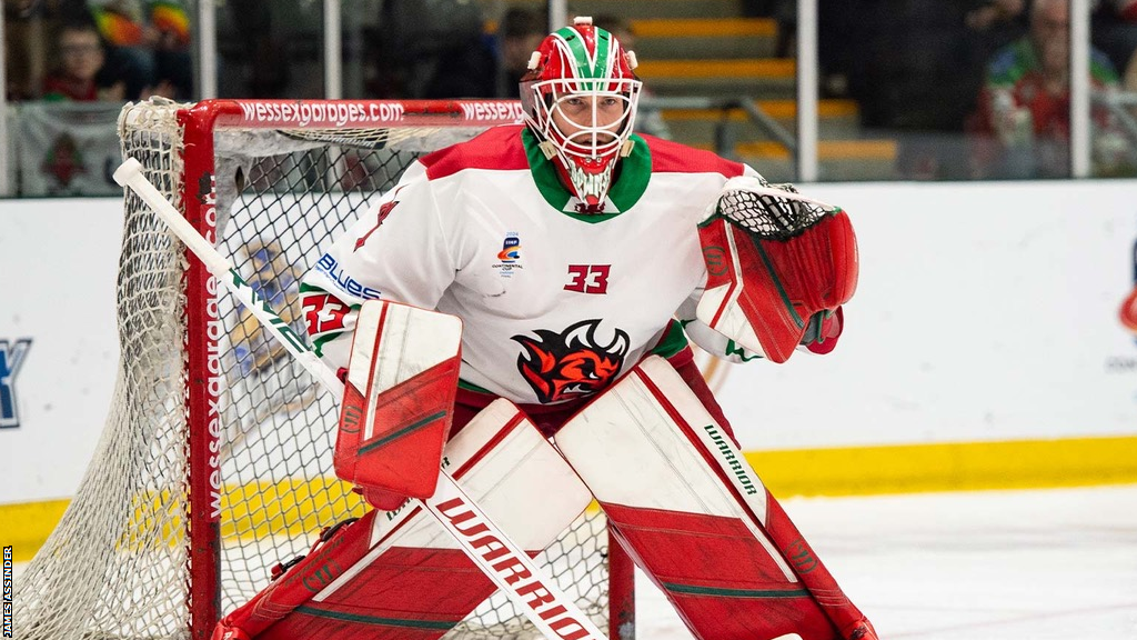 Cardiff Devils netminder Ben Bowns