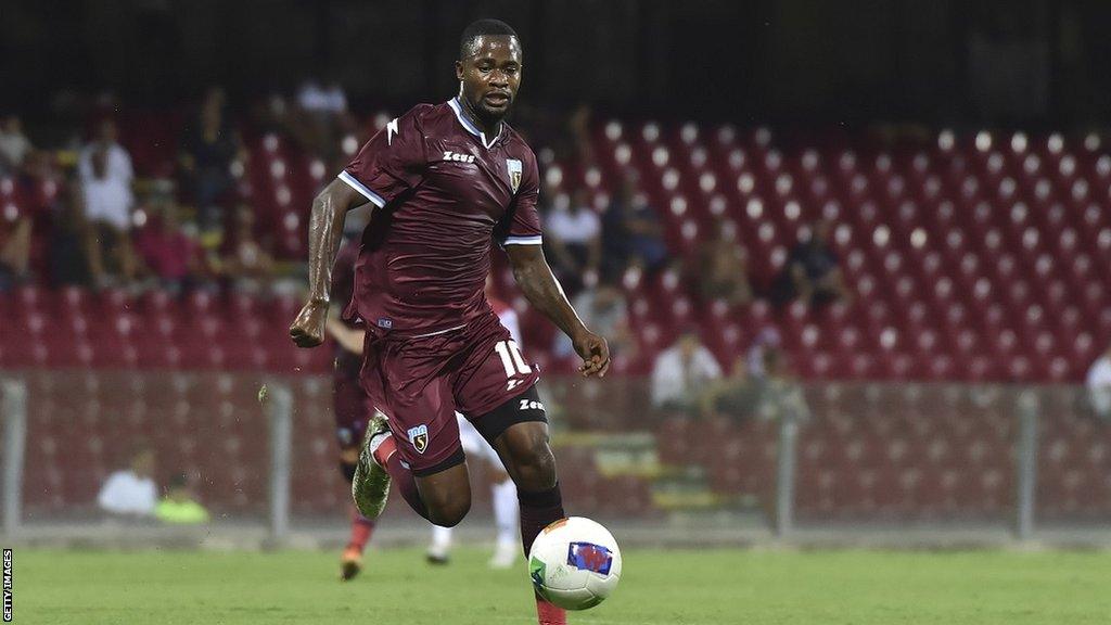 Lamin Jallow in action for Salernitana