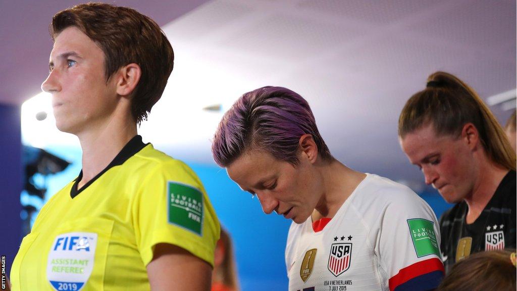 Michelle O'Neill and Megan Rapinoe