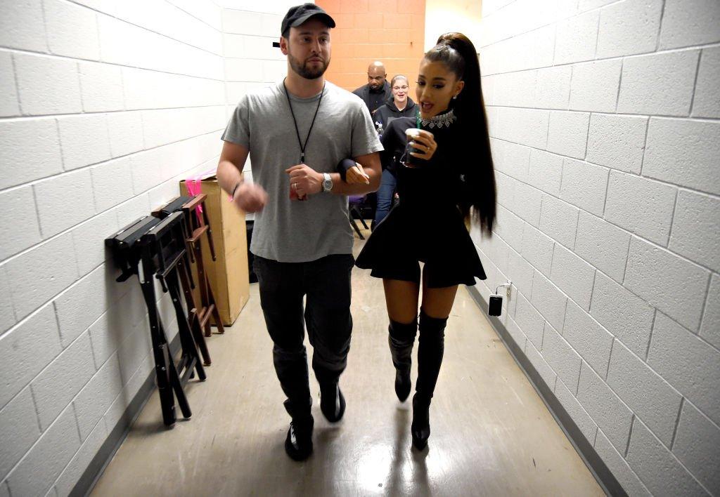 Scooter Braun and Ariana Grande