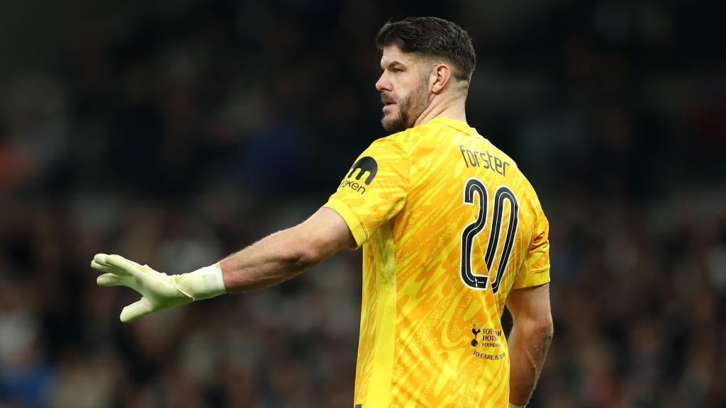 Fraser Forster playing for Tottenham