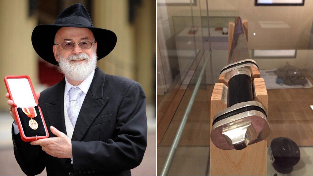 Sir Terry Pratchett and his sword