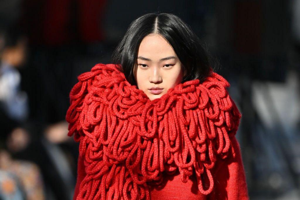 A model walks the runway during the Stella McCartney Womenswear Fall/Winter 2024-2025 show as part of Paris Fashion Week on March 04, 2024 in Paris, France. 