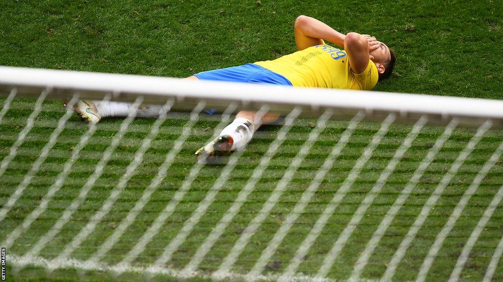 Billy Waters lies down after missing a penalty