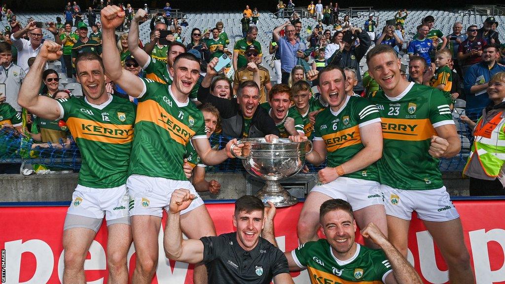 Kerry with the Sam Maguire Cup