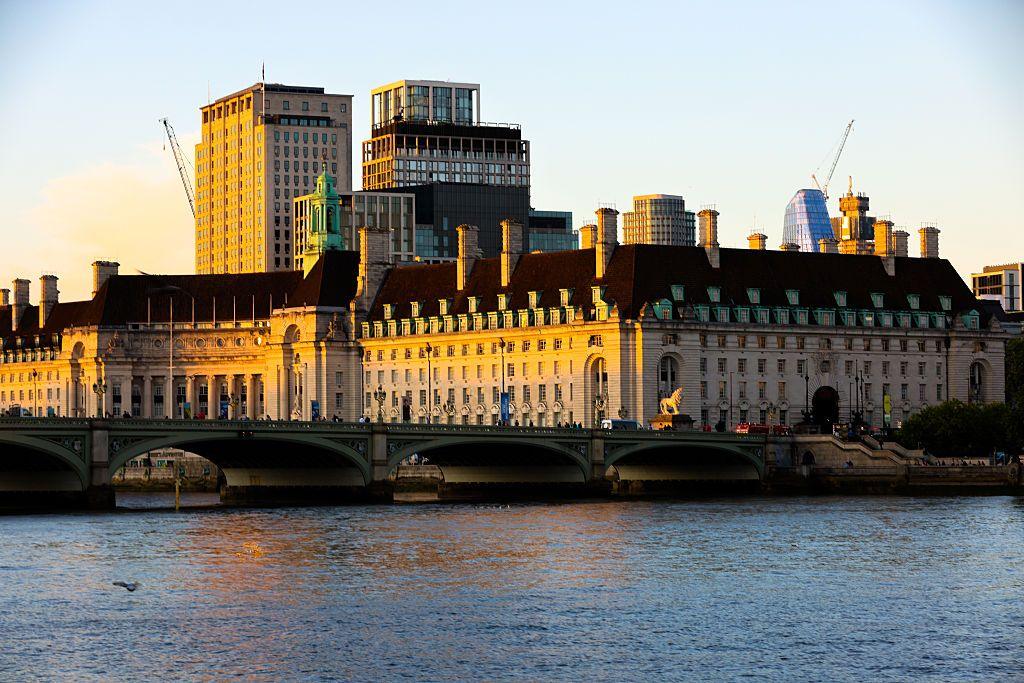 County Hall at sunset