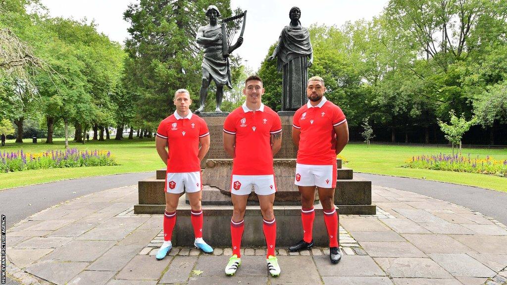 Gareth Davies, Josh Adams and Taulupe Faletau