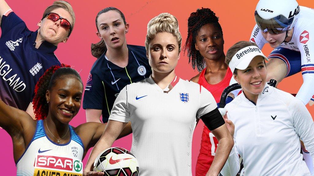 Composite image of British female sportswomen