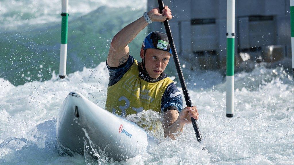 Britain's Joe Clarke competes in kayak