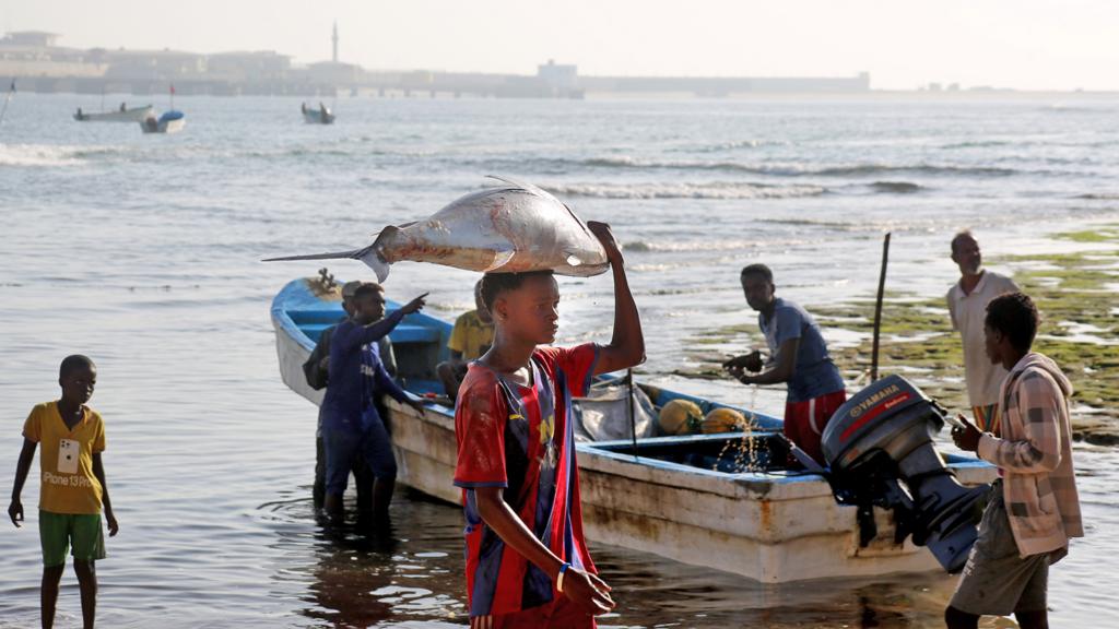 Fisherman in Mogadishu, Somalia - December 2022