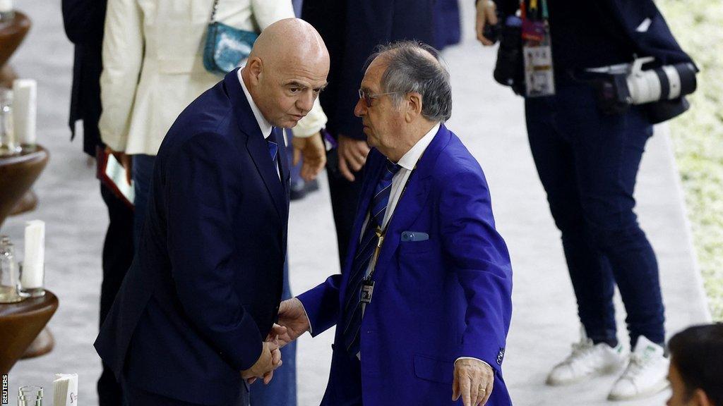 Gianni Infantino and Noel Le Graet