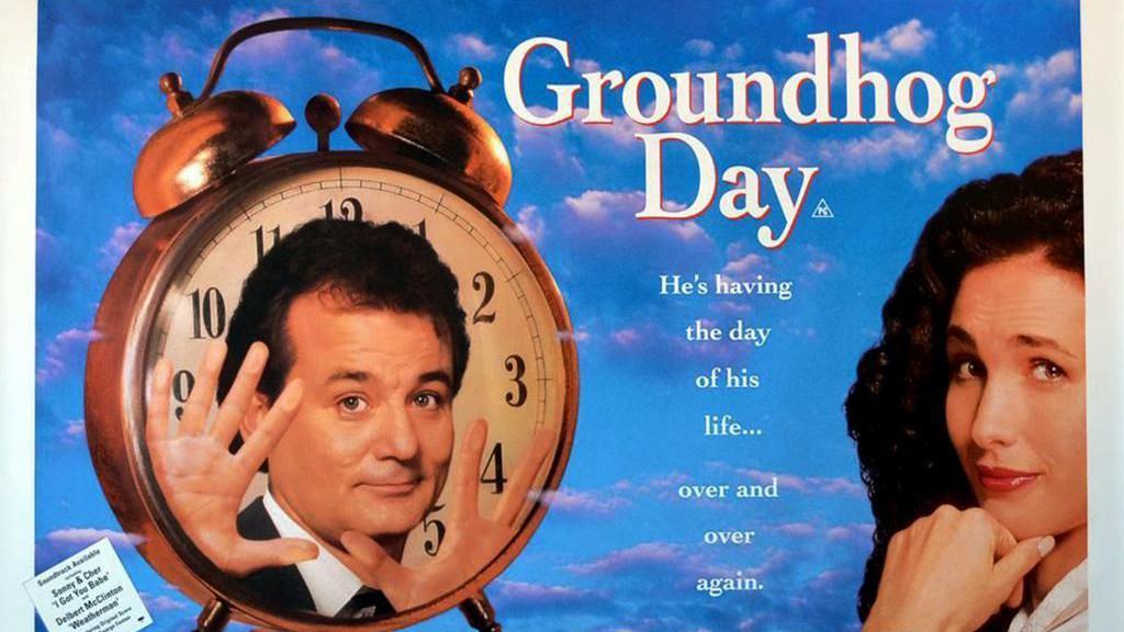 Poster hyrwyddo'r ffilm Groundhog Day
