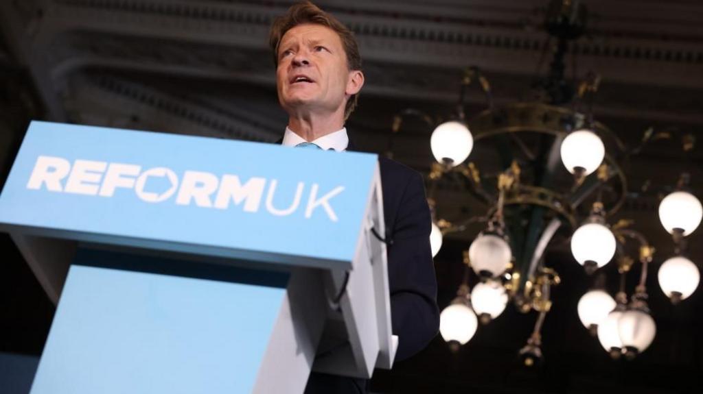 Reform UK Deputy Leader Richard Tice addresses a press conference in London, Britain, 01 September 2025