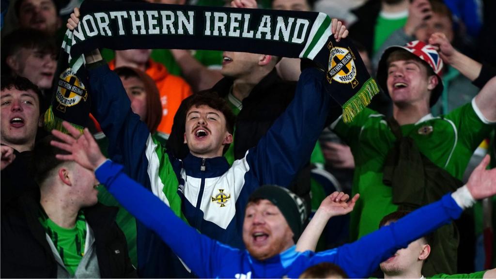 Northern Ireland fans celebrate