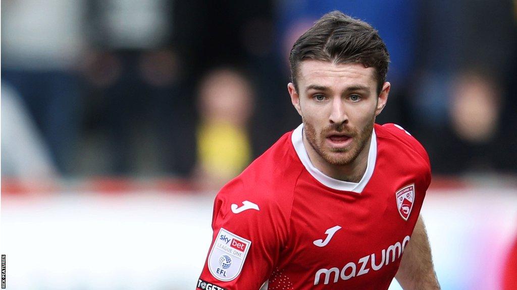 Dan Crowley in action for Morecambe