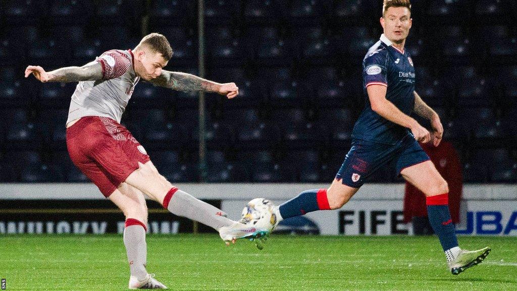 Ali Adams scores a wonder goal for Arbroath against Raith