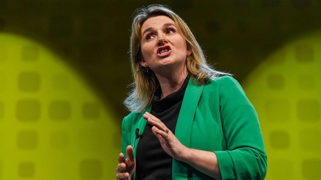 Jess Brown-Fuller, Liberal Democrat Parliamentary Candidate for Chichester addresses the Conference rally during the Liberal Democrat Spring Conference