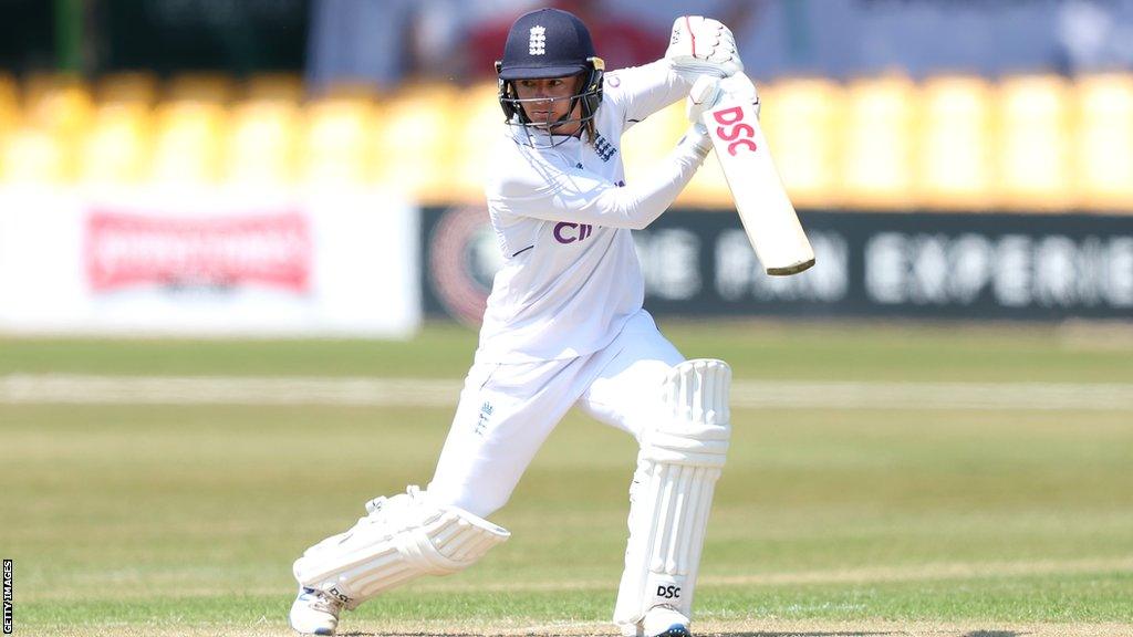 Danni Wyatt batting for England