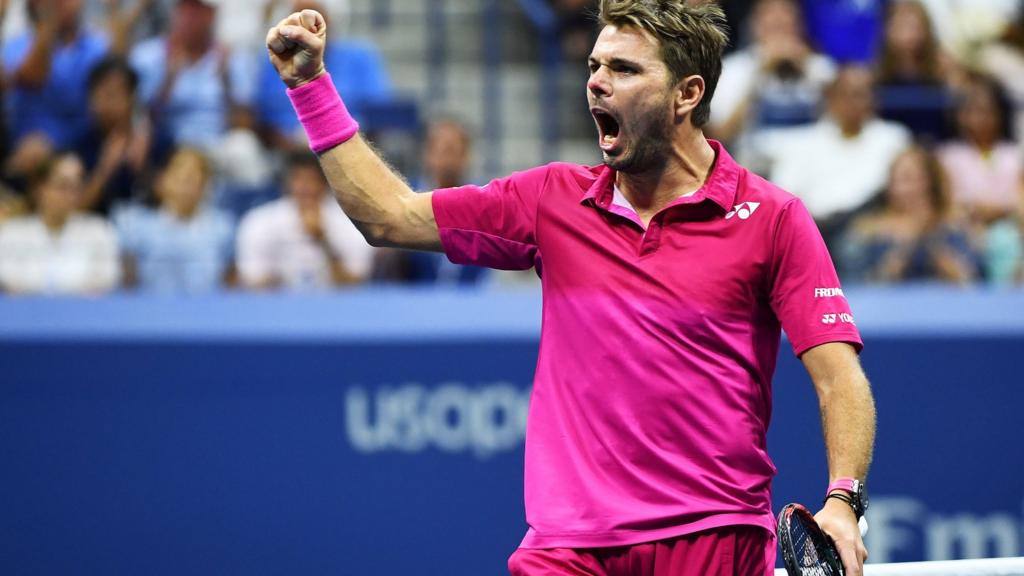 Stan Wawrinka of Switzerland reacts