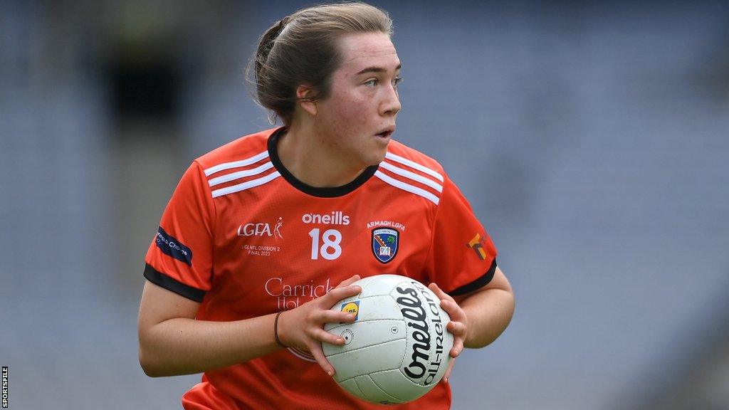 Caitriona O'Hagan in action for Armagh in this year's National Football League Division Two League final win over Laois