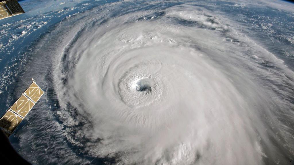 A photo of hurricane Florence taken from the International Space Station