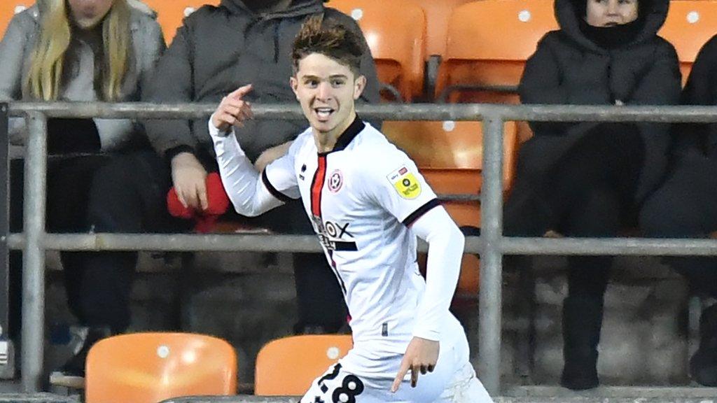 James McAtee scored Sheffield United's second goal at Bloomfield Road with a stunning individual effort