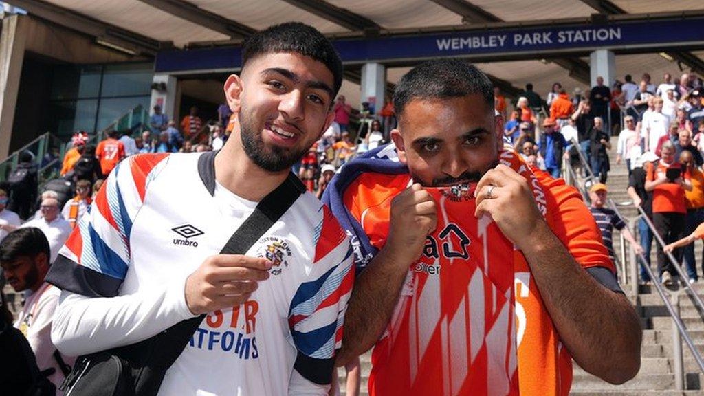 Luton Town fans at Wembley