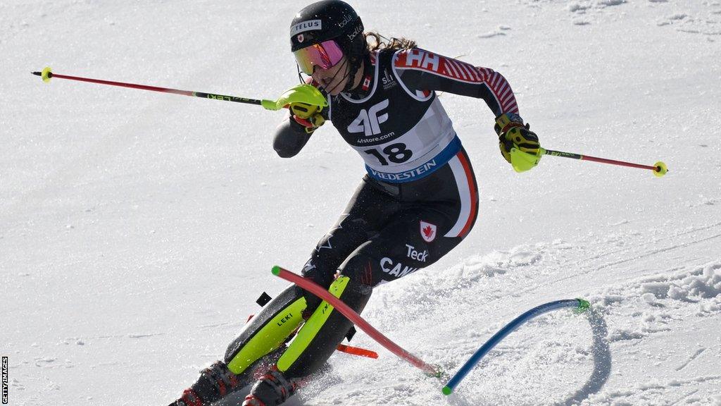 Laurence St-Germain in action during the slalom