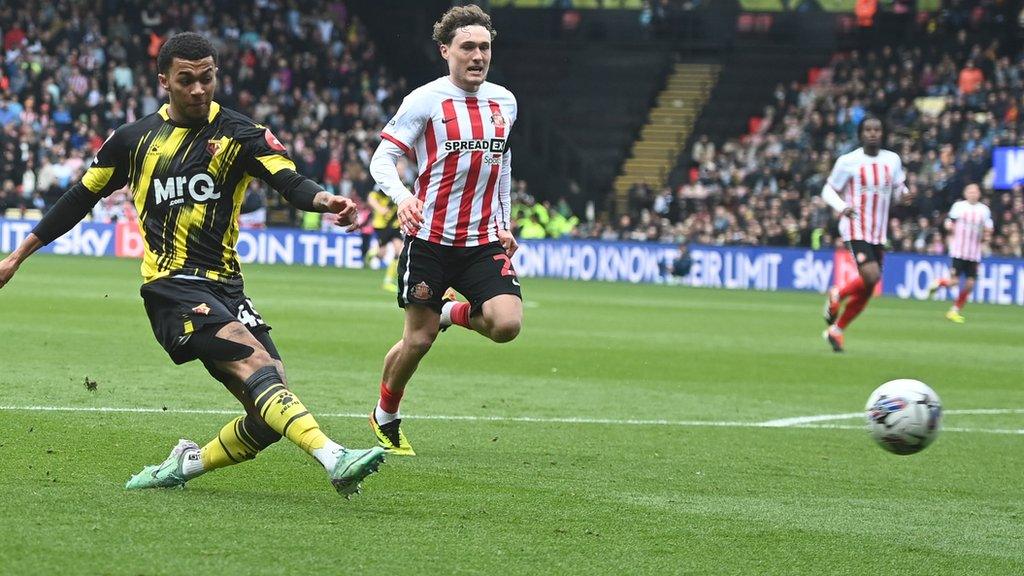 Ryan Andrews scoring for Watford against Sunderland