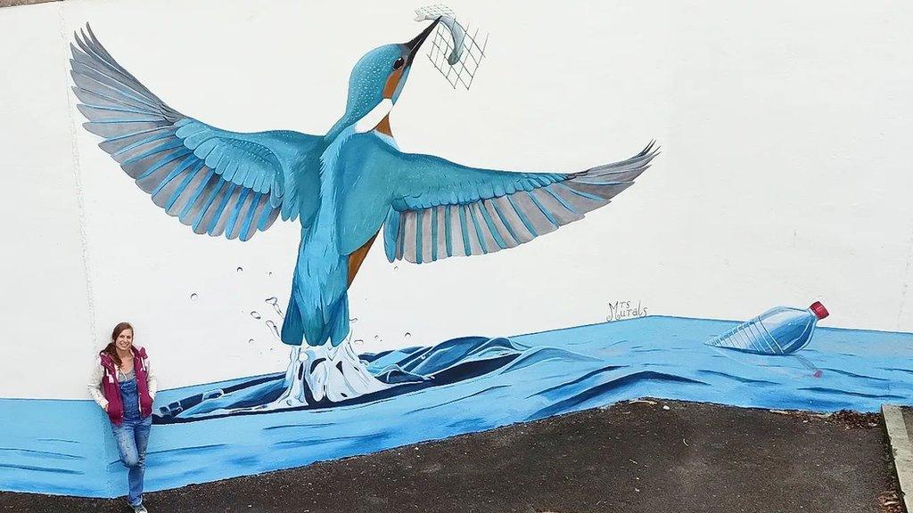 The latest Kingfisher mural in Plympton