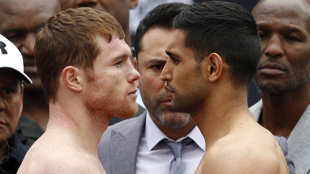 Saul Alvarez and Amir Khan