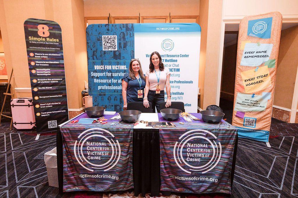 A booth for the National Center for Victims of Crime