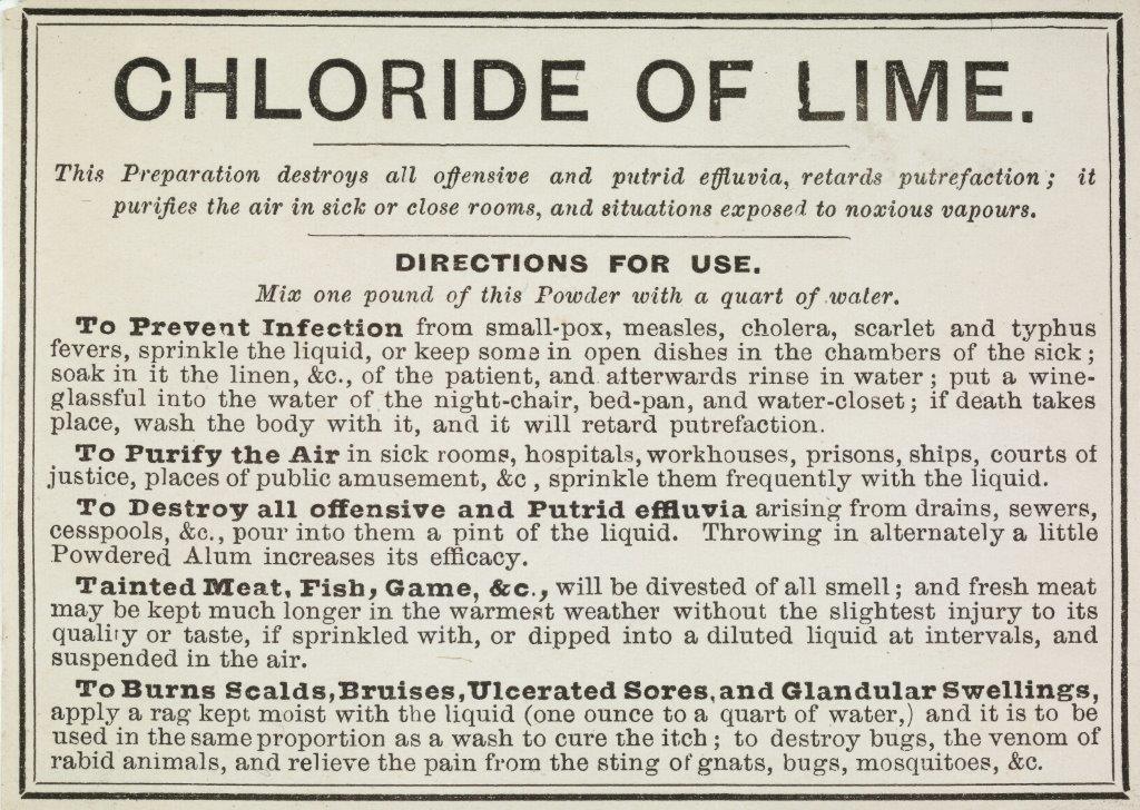 Chloride of Lime label