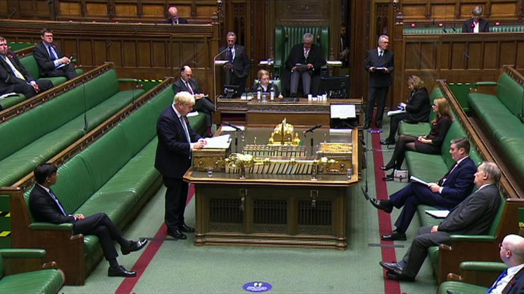 Boris Johnson in the House of Commons