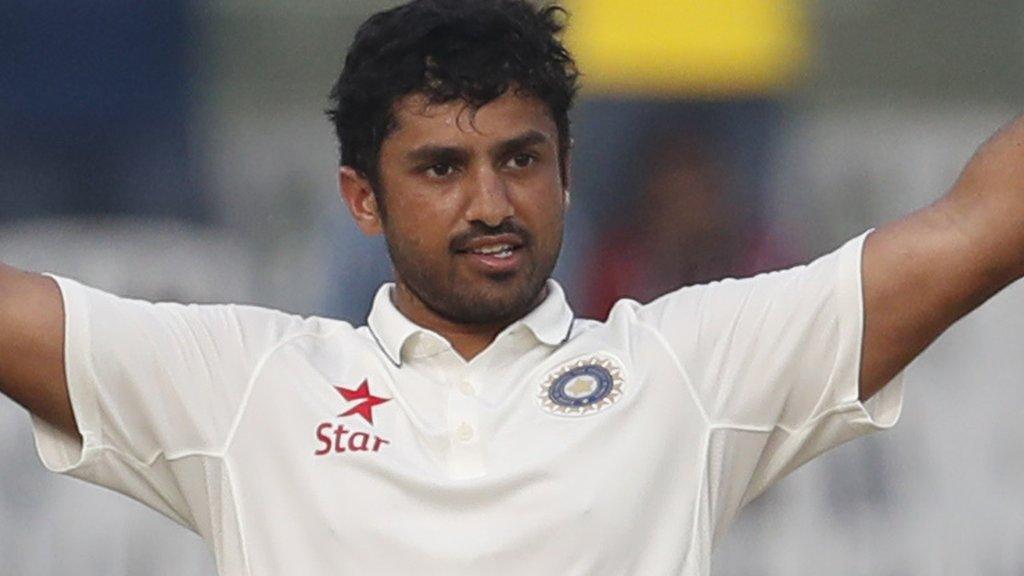 Karun Nair celebrates