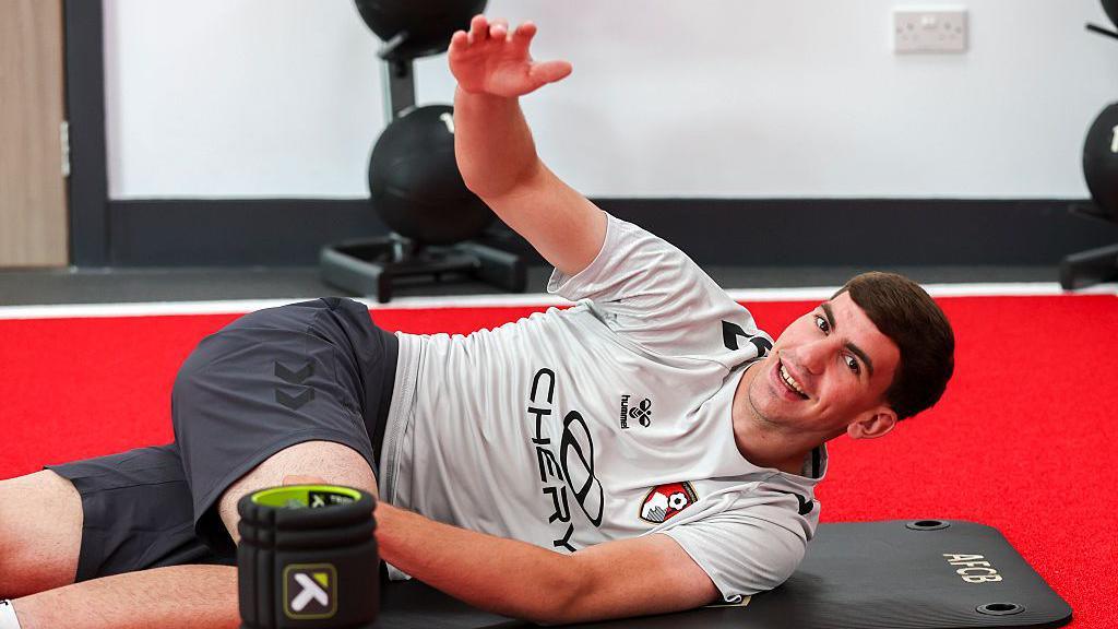 Bournemouth's Veljko Milosavljevic pictured taking part in a pre-season fitness test
