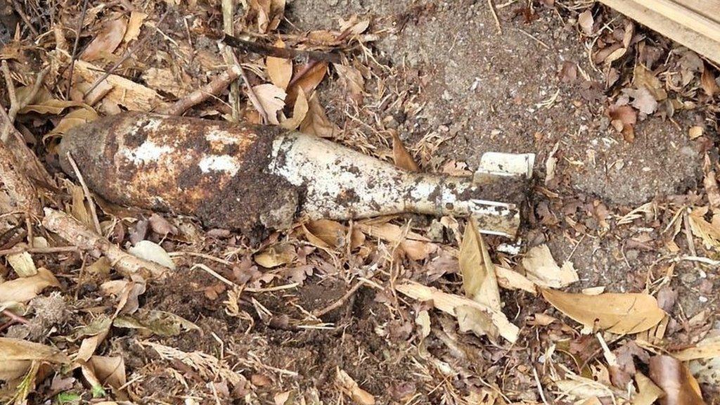 Suspected unexploded bomb