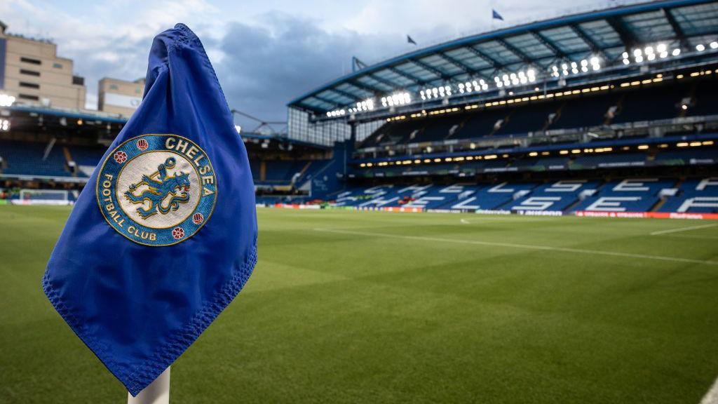 A corner flag at Stamford Bridge
